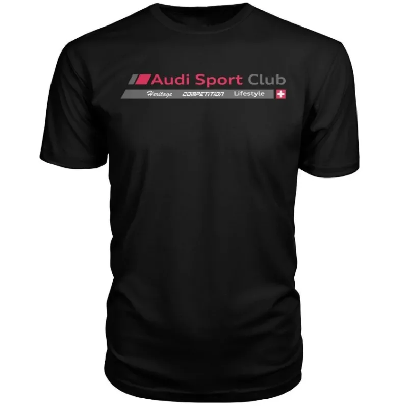 

Bestselling Audi Sports Club Men's Cotton T-shirt Street Wear Sports and Leisure Summer Lifestyle Club Short Sleeves 2025 Summer