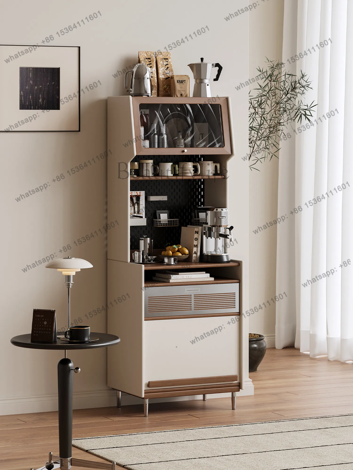 

Small kitchen wall-to-wall storage cabinets, household storage narrow tea cabinets