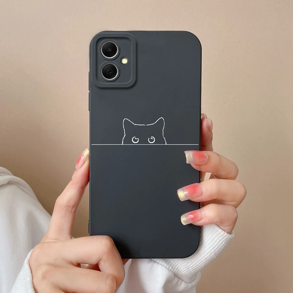 Phone Cases For Samsung A05 Back Cover Fashion Design Matte Shockproof Screen Protective Soft Silicone TPU For Galaxy A05s Funda