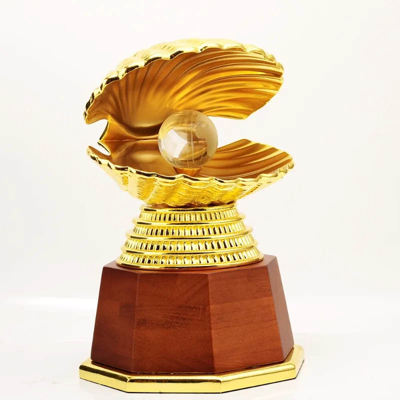 Golden shell art ornament commemorative gift desktop travel souvenir ornament