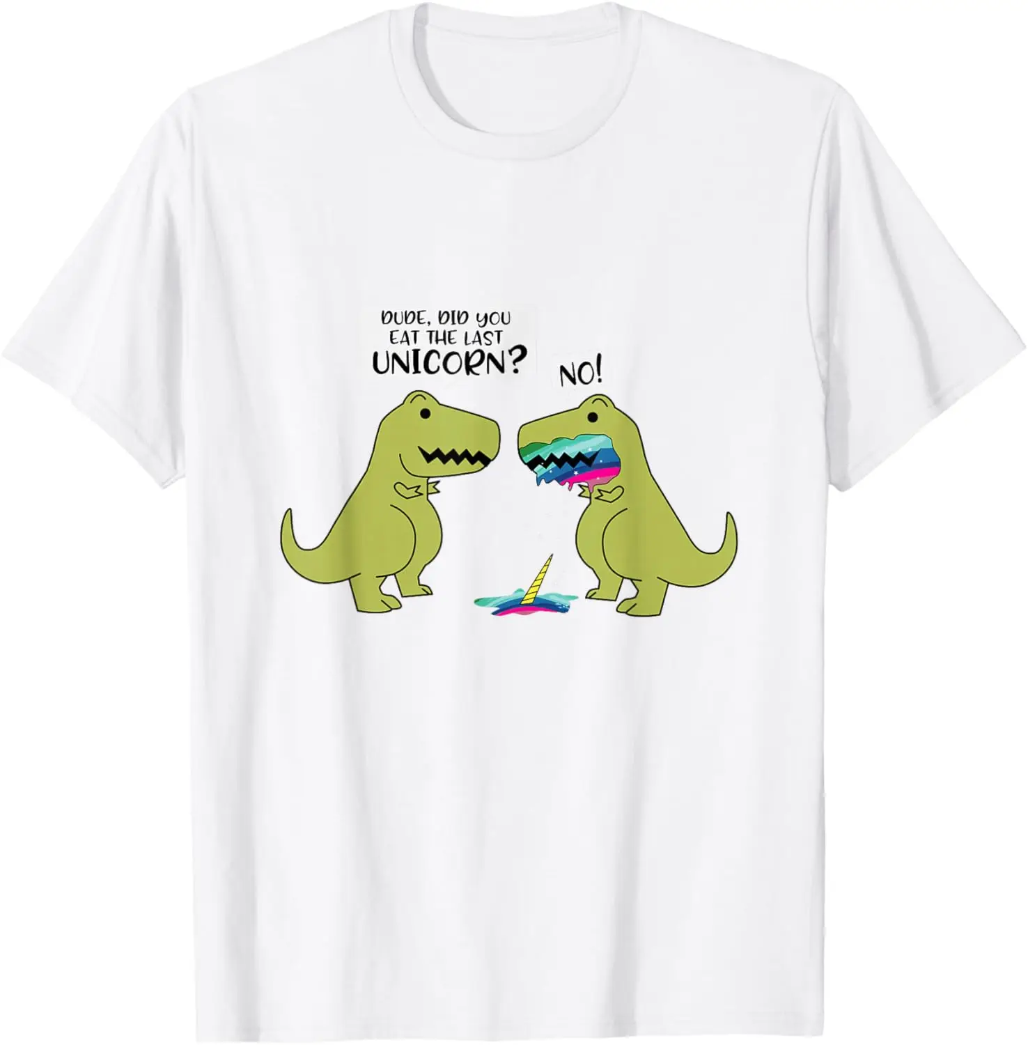 Women Did You Eat The Last Unicorn Dinosaur T Shirt Streetwear Tee Summer Casual Top Gen Z Alpha Brain Rot Humor