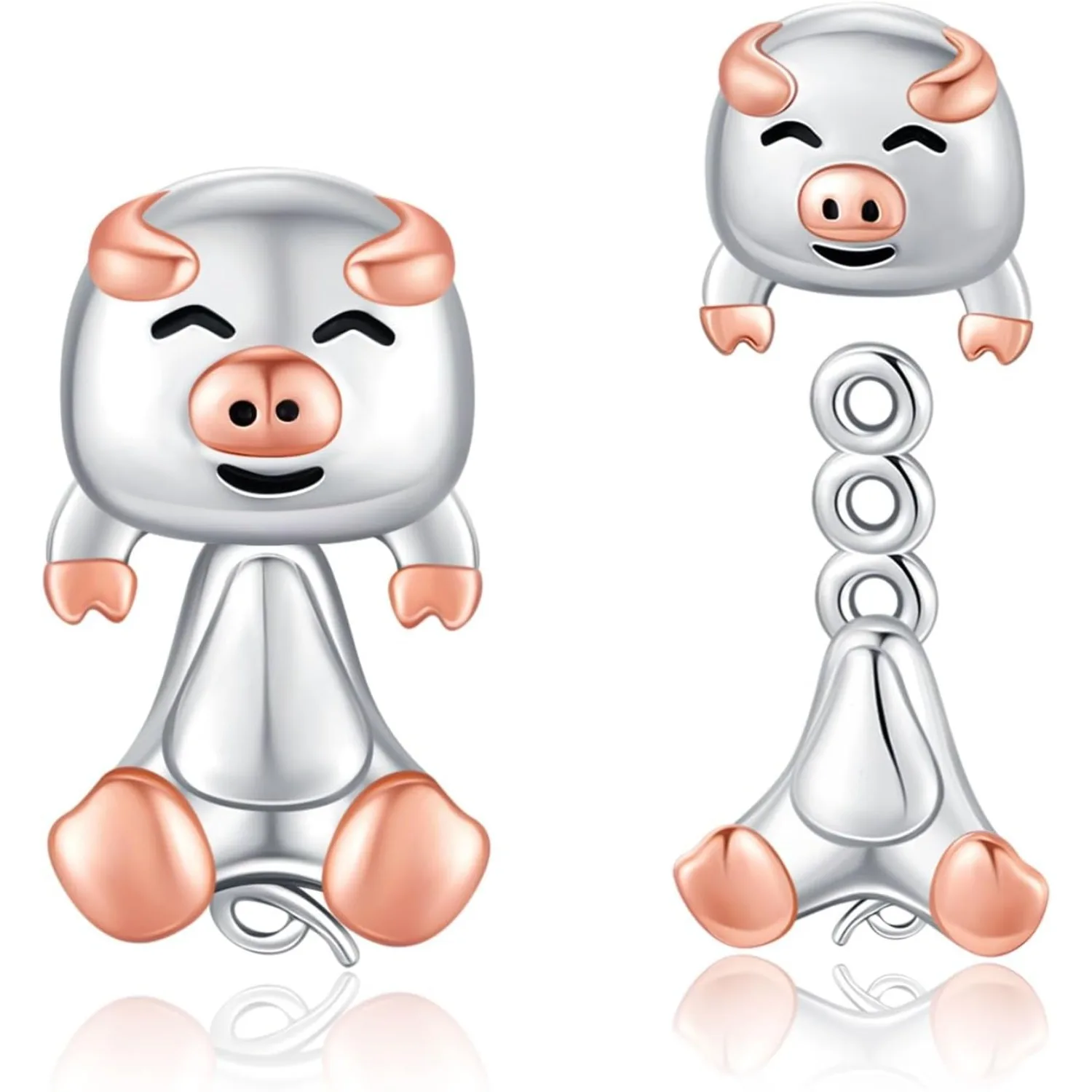 

Серьги-гвоздики со свиньей, стерлинговое серебро 925 пробы, серьги со свиньей, ювелирные изделия, продуманные подарки для женщин, День матери, Выпускной, Рождество, день рождения