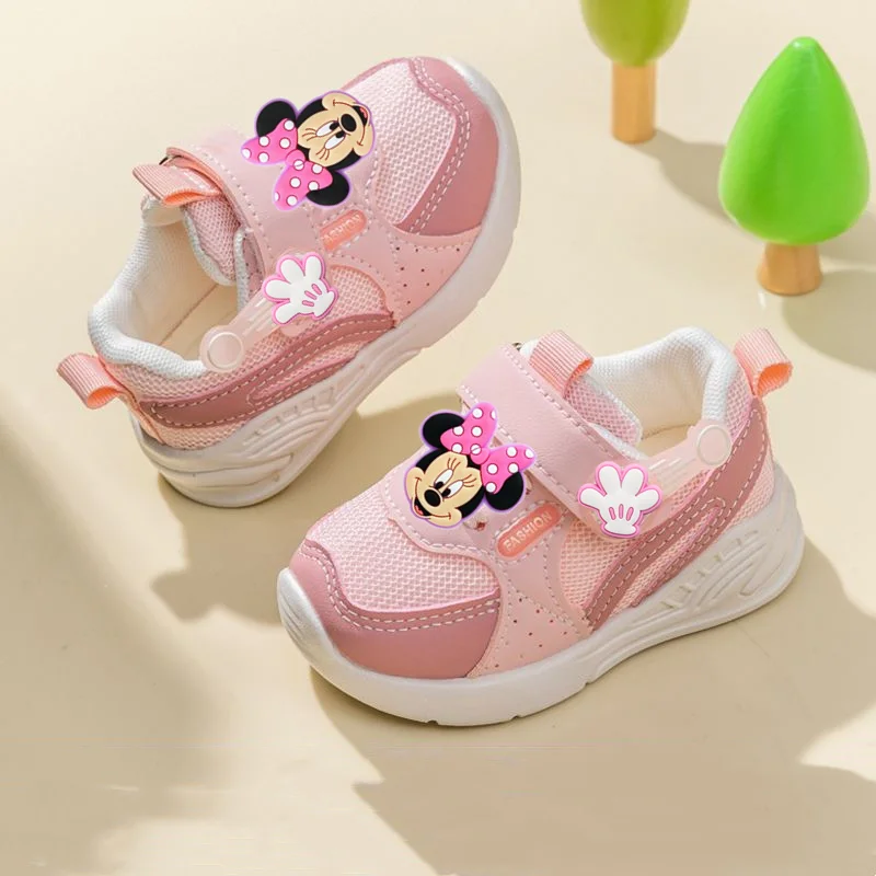 

summer Boy Girl Velcro Running Shoes Mickey Mouse Winter Sneakers kids Resistant first walkers Cartoon Spring fall Casual shoes