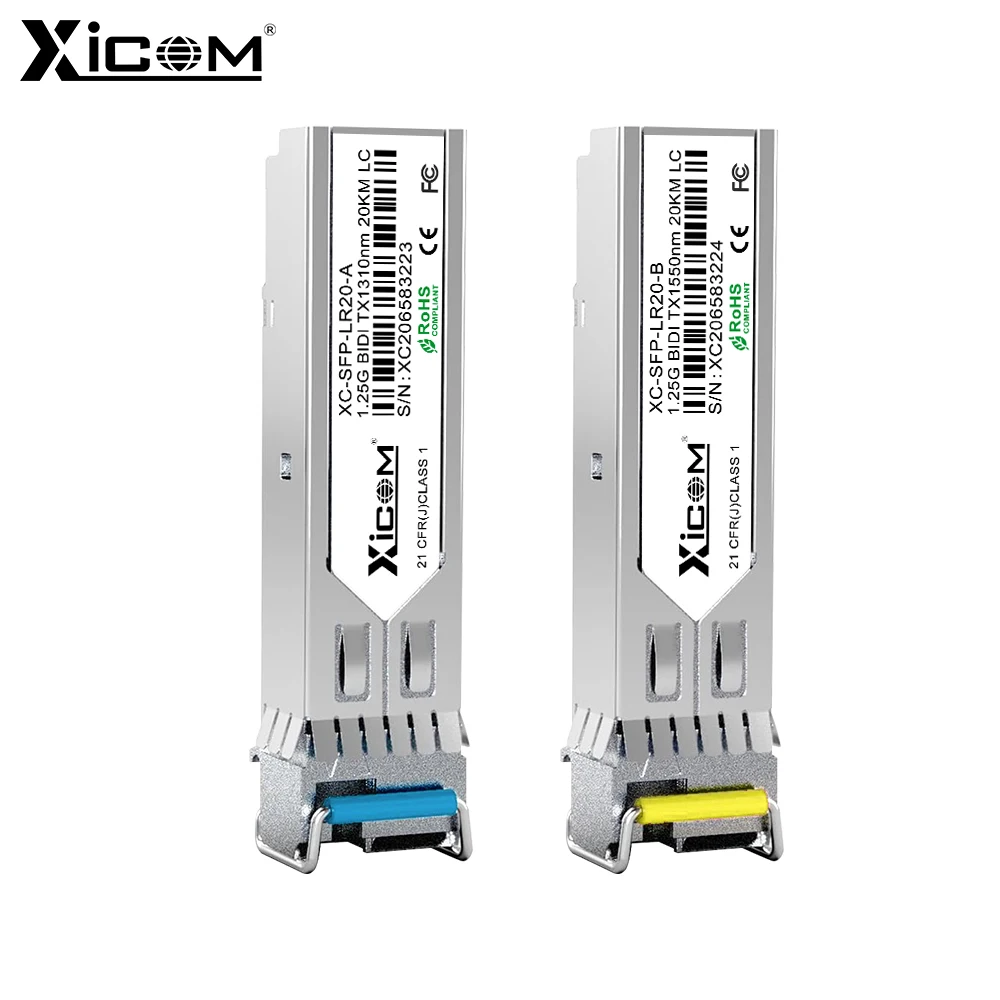 Xicom 1.25g Bidi Sfp 1310nm 1550nm, SFP Module LC Simplex, Single-mode Optical Fiber Transceiver