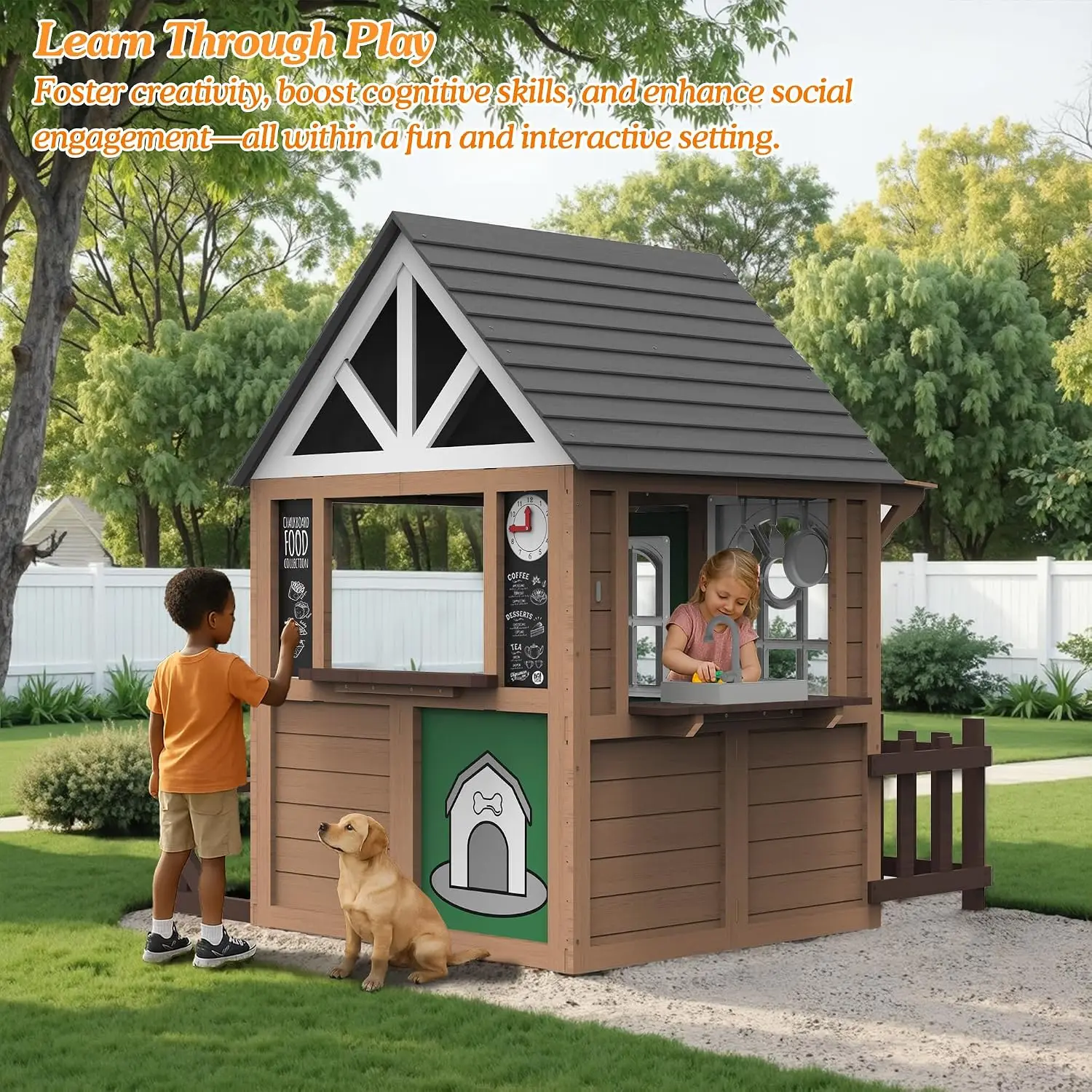 Seizeen Outdoor Play House for - Kids Outdoor Playhouse recension och pris
