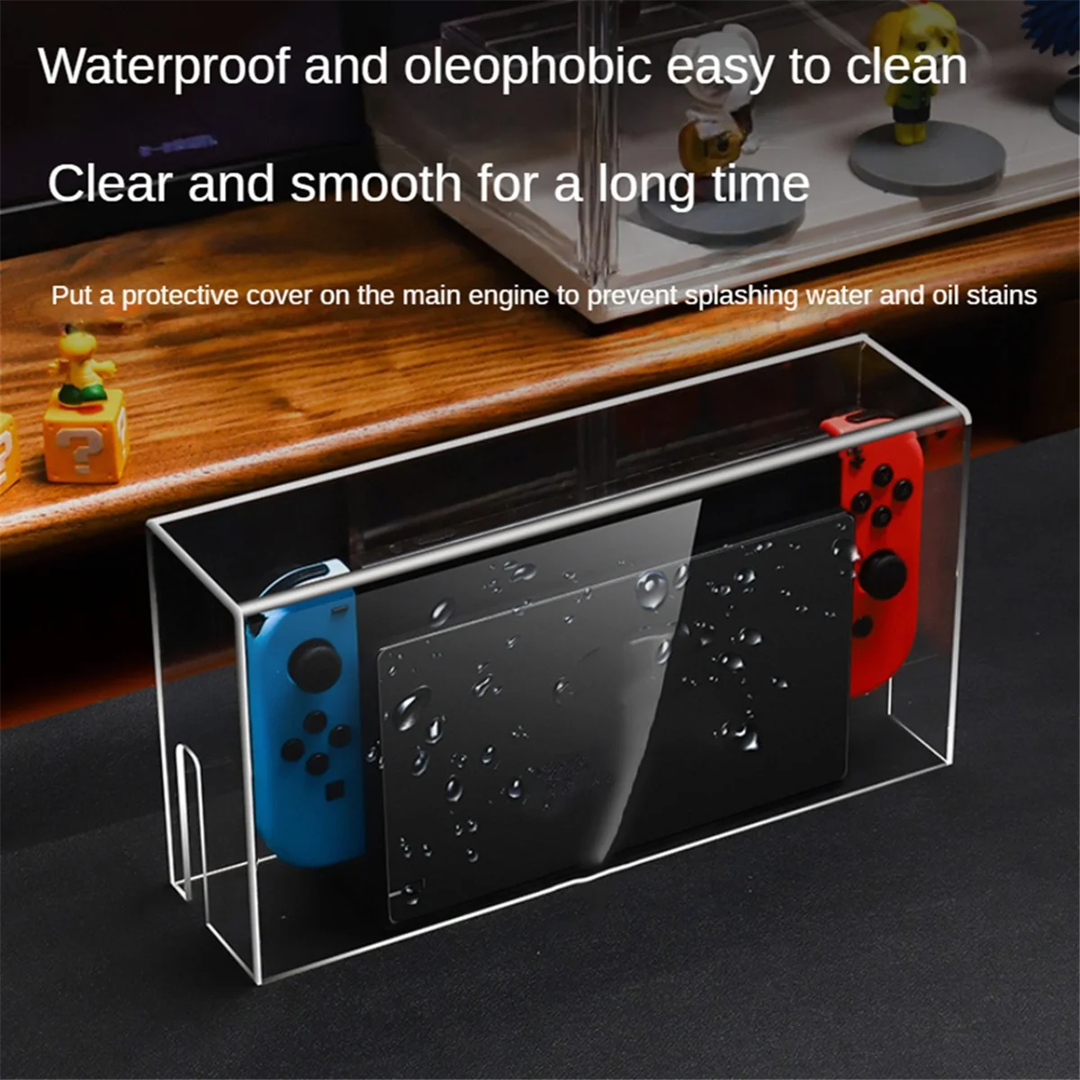 Juste anti-poussière transparente en acrylique et base lumineuse pour documents, compatible avec Nintendo Switch, vitrine OLED S6, 16 LED