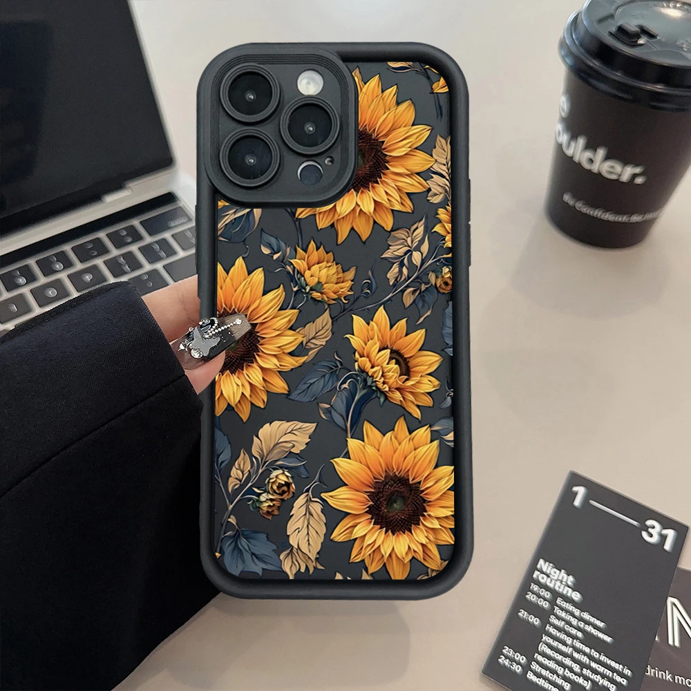 Case For Xiaomi 14 Case Poco F6 Case Flower Printed Phone Case For Xiaomi Mi 11 Lite 13T 13 12T 12 Poco M6 X6 X5 X3 F5 Pro Cover