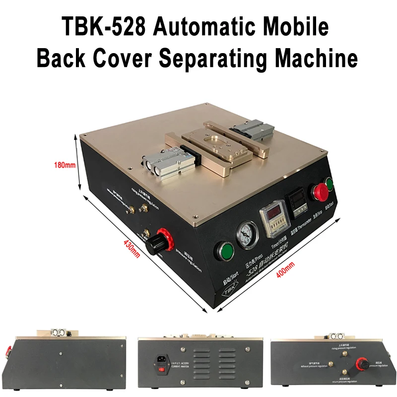 

LY TBK-528 Automatic Mobile Back Cover Separating Machine For Separate Phone Glass Back Cover Built-in Air Compressor 110V 220V