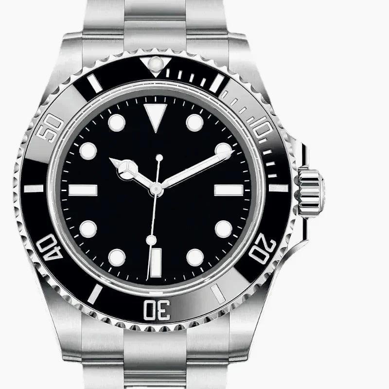 

40mm Trendy Men Automatic Mechanical Watches Solid Stainless Steel Bracelet Silver Gold Black Blue Elegant Daily Luxury Style