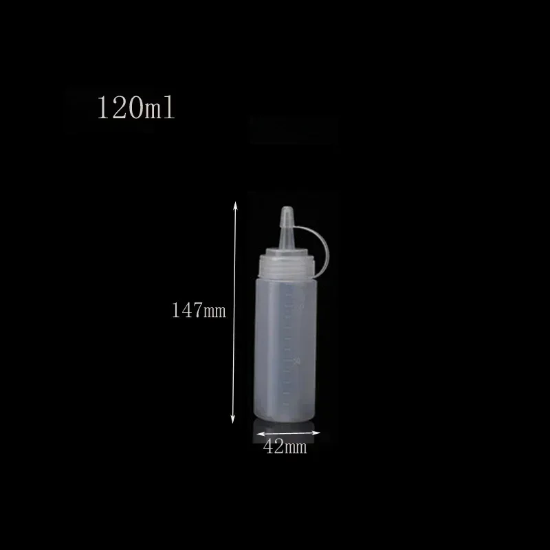 10 Stuks 120 Ml-1000 Ml Lege Plastic Sauzen Flessen Lekvrije Squirt Knijpfles Container Voor Salade ketchup Bbq Saus Siroop Olie