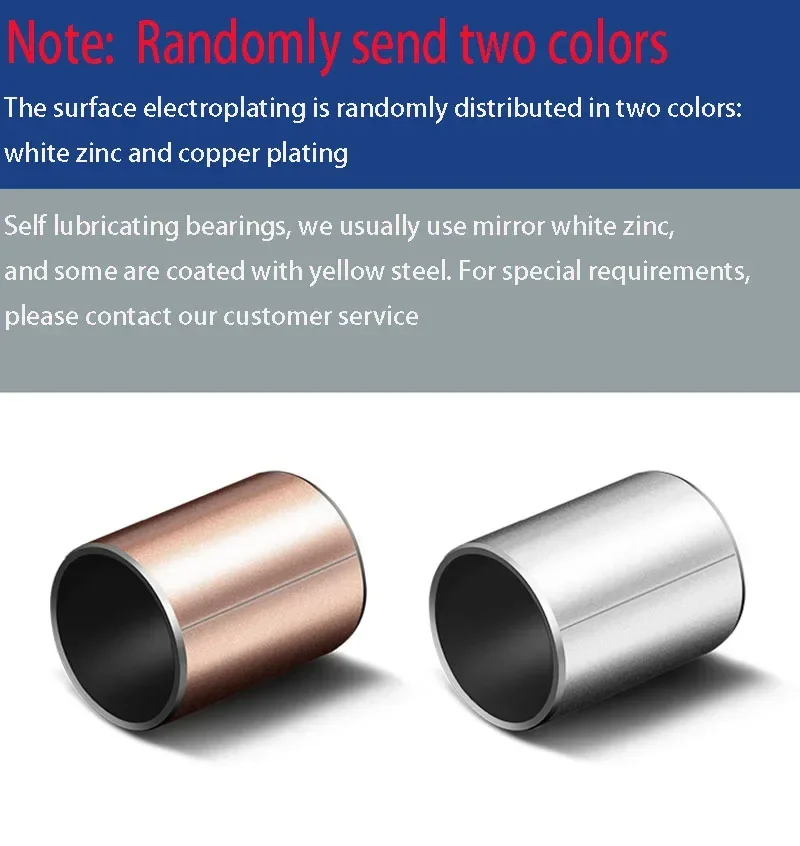 1/2/5pcs SF-1 DU Oilless Bushing Self-lubricating Brass Sleeve Wear-resistant Bearing Height ID 3-15mm 3-40mm For Machinery