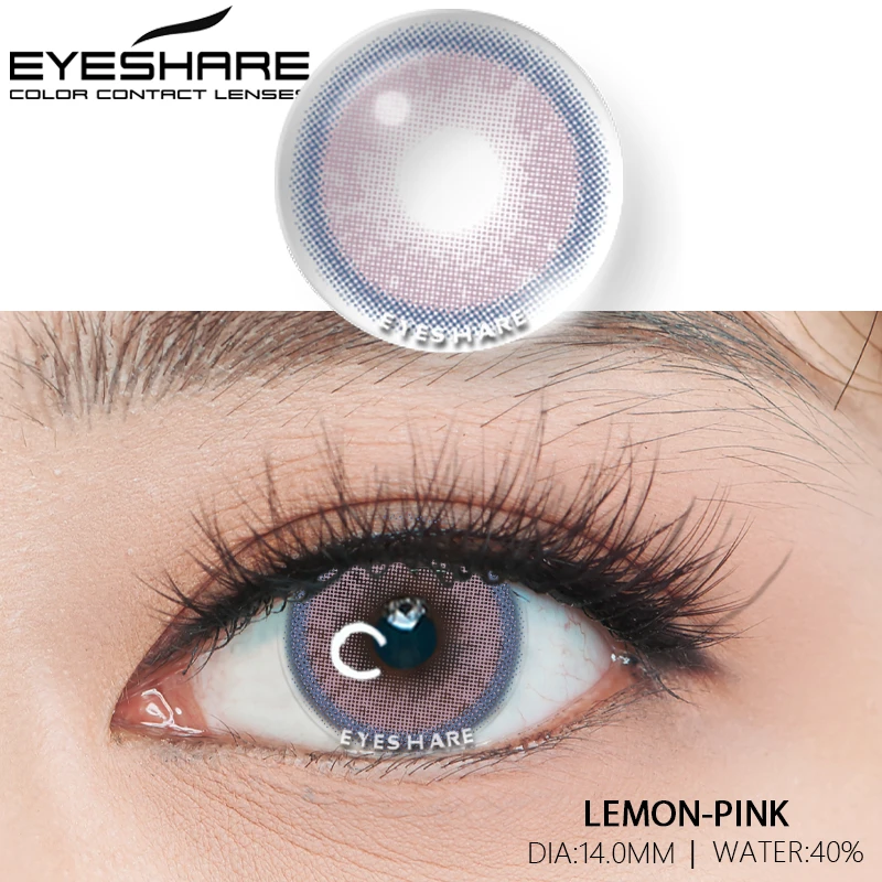 EYESHARE 1Pair Contact Lenses for Natural Blue Brown Colored Contact Lens for Eyes Yearly Beauty Cosmetic Contacts Eyes Makeup