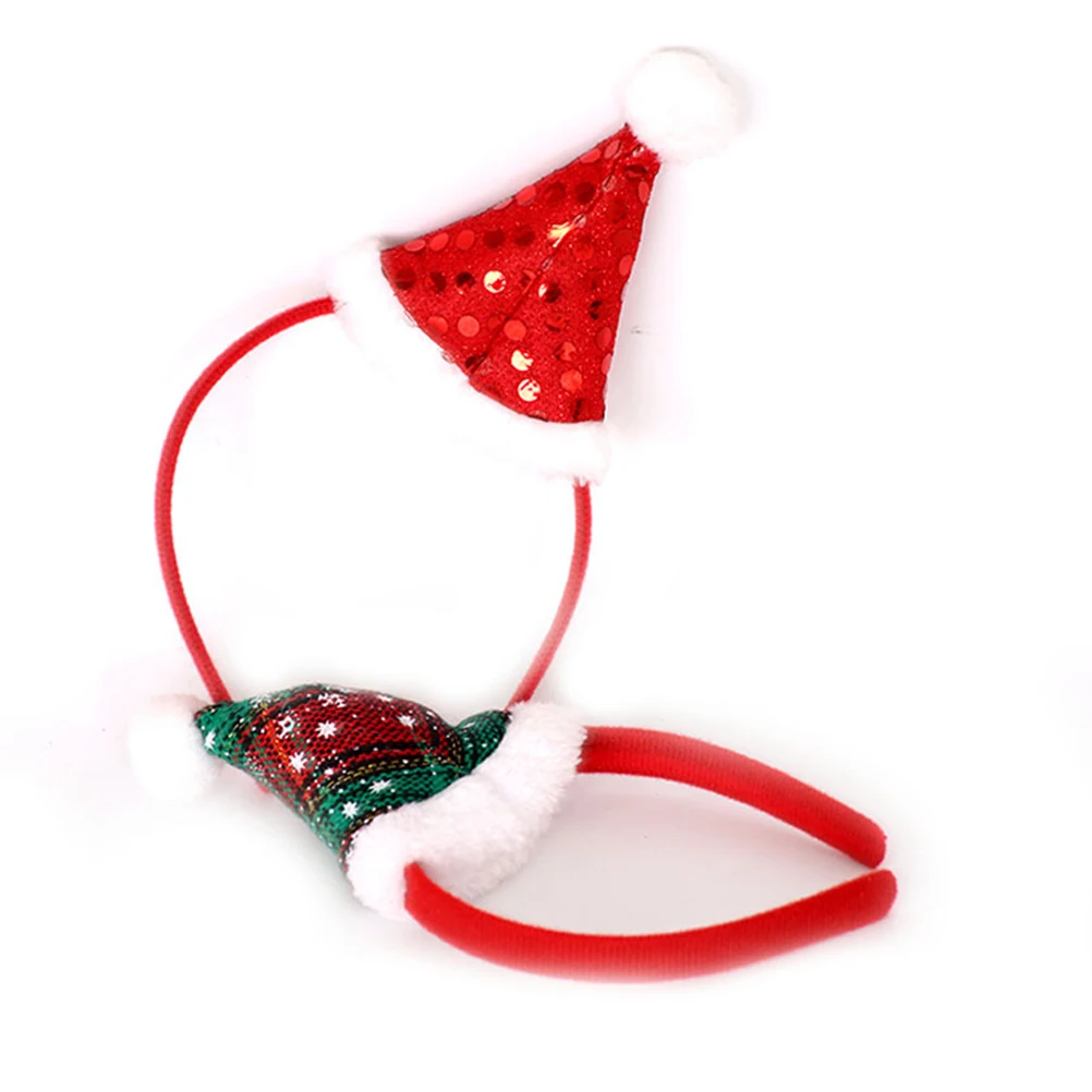 

2pcs Hair Hoops For Holiday Party Carnival Christmas Easter Costume Gift Green Christmas Hair Bands Red