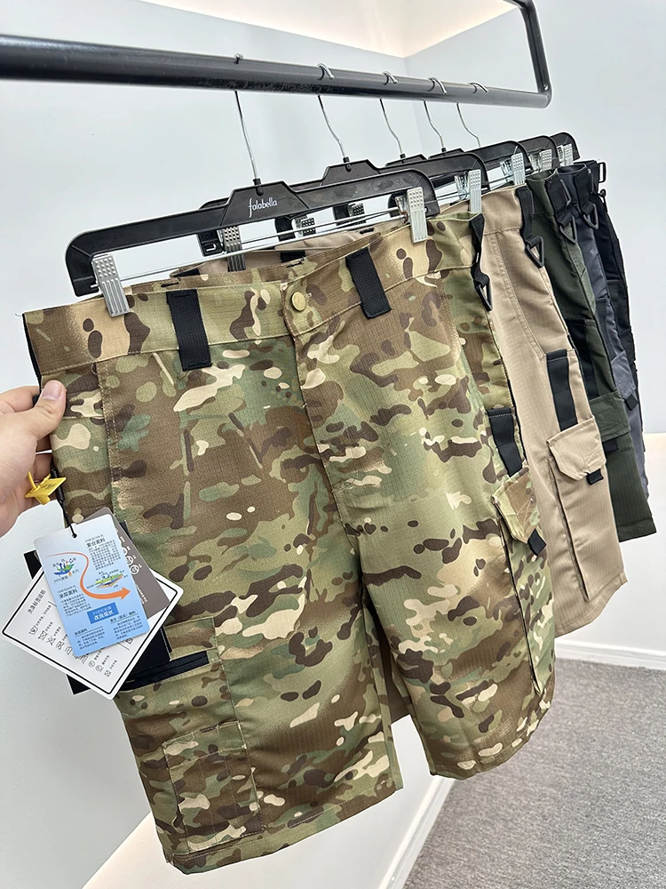 

Outdoor Camouflage Tactical orts Men's Summer Thin Five-Quarter Casual Pants Faionable Urban Sle Workwear Cargo Trousers