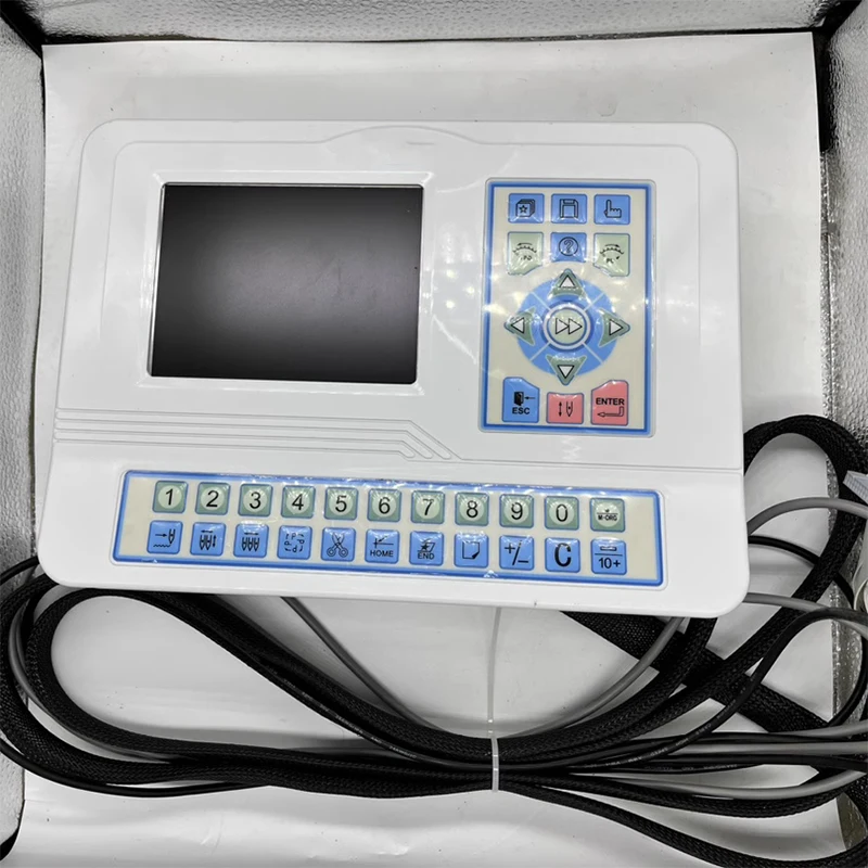 Computerized Embroidery Machine Parts 322 328 Electric Control Operating Head 5.7 Inch Blue Screen Pseudo Color