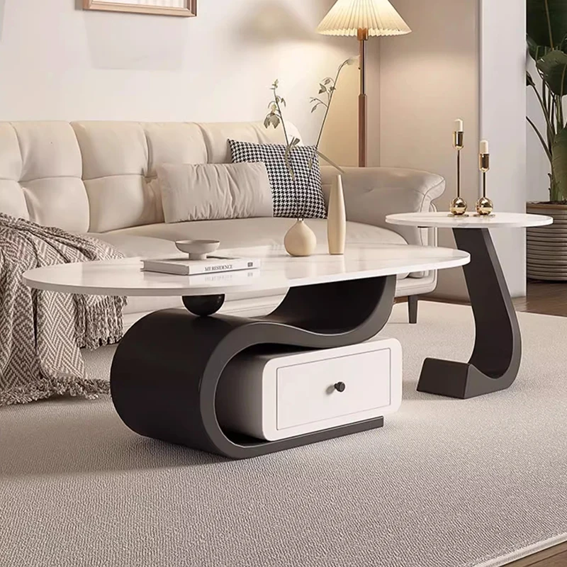 Small Designer Coffee Table Modern Cute Storage Nordic Luxury Living Room Side Table Italian Mesas Bajas Lounge Suite Furniture