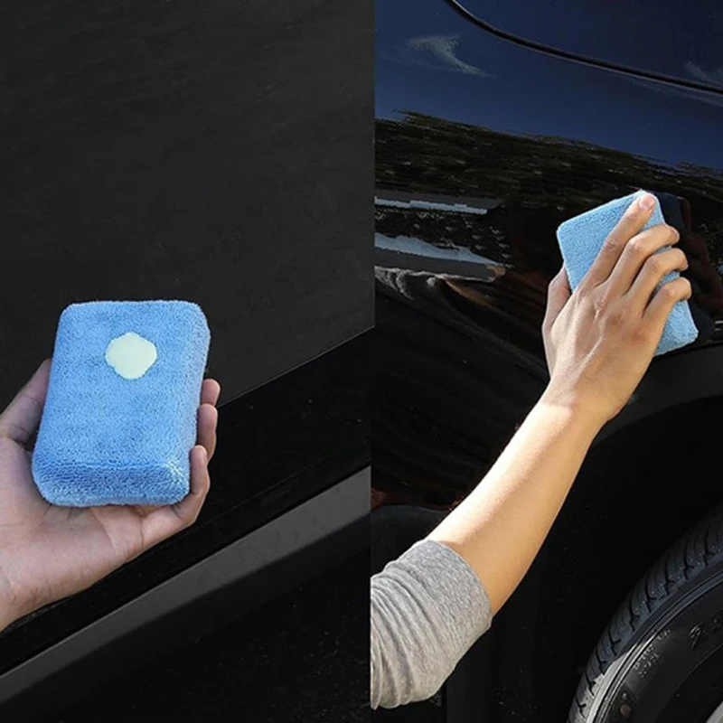 Microfibre Car Wax Applicator Pads Soft Auto Detailing Wax Sponge Rectangle Foam Car Paint Care Polishing Pad Auto Cleaning