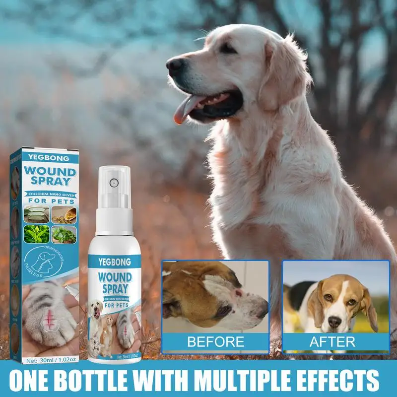 30ml Pets Anti-Itch Spray Pet Wound Spray Cats Dogs Skin Healthy Care Spray Pets Anti-Itch Treat Products For Sensitive Skin