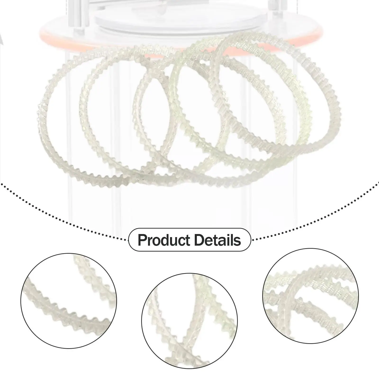 Nylon Drive Belts KT6808 Chain Dentate Strips Accessory for Jewelry Rolling Machine Rock Tumbler Polisher Convenient Practical