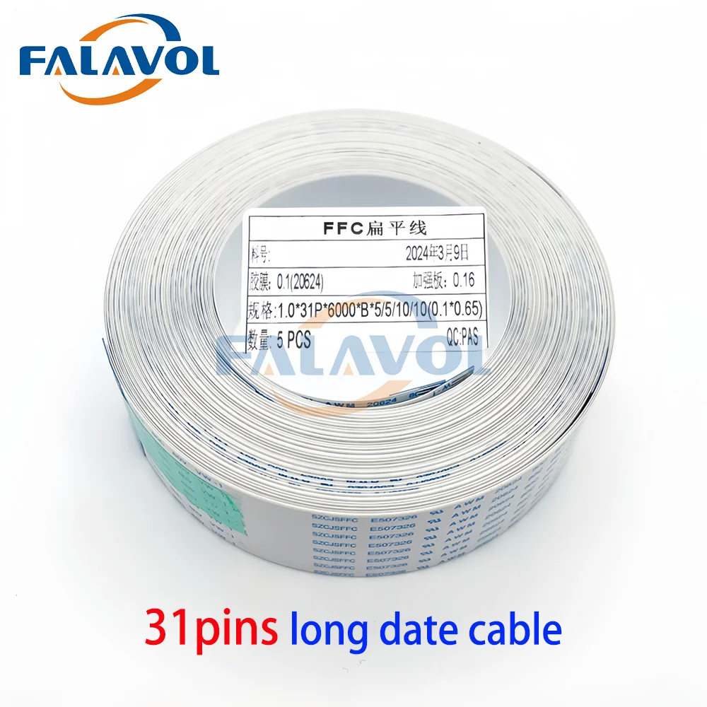 FALAVOL 1,0mm 31P A/B cable FFC para Galaxy Smart-color Mutoh VJ1604 1624 RJ900 placa de impresora cable de datos plano 31 pines paso 1,0mm