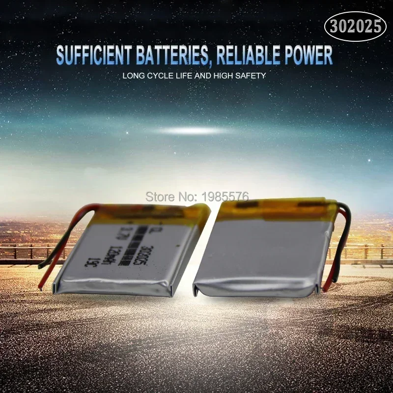 110mAh 3.7V 302025 li polymer Rechargeable battery for GPS PSP MP3 MP4 DVD MP5 toys Bluetooth speaker small li-ion lto battery