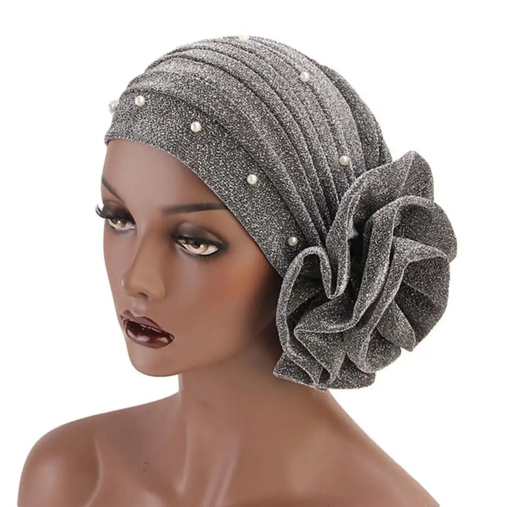 Faux Pearl cappello turbante musulmano Hijab Caps Islamic Underscarf Bonnet For Woman Islamic Underscarf cappelli da donna fascia elastica per la testa