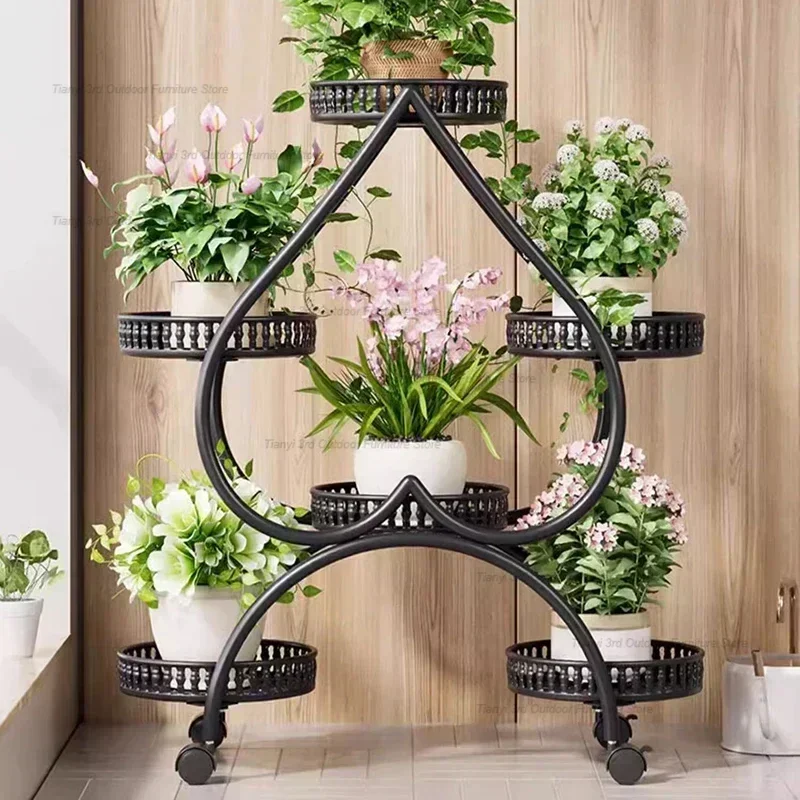 زهرة الجرف غرفة المعيشة رفوف النباتات الطابق نوع شرفة داخلي متعدد الطبقات رفوف النباتات في الهواء الطلق أثاث الحدائق الموقف FYPS #4