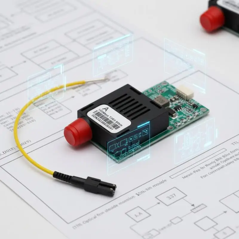 Low Latency TTL Optical Transceiver Module 5.5-26V Adjustable Converter for Long Range Drone FPV Flying 25-100KM Optional