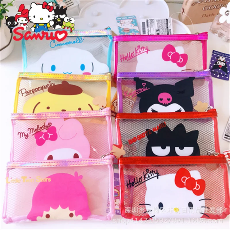 

Sanrio Melody Kuromi Hello Kitty Cinnamoroll Pochacco Pencil Case Waterproof Stationery Bag for Elementary Zipper Storage Bag