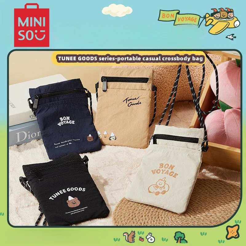 

MINISO TUNEE GOODS Series Casual Bags Cartoon Peripherals Portable Fashionable and Durable Crossbody Bags Gifts for Friends