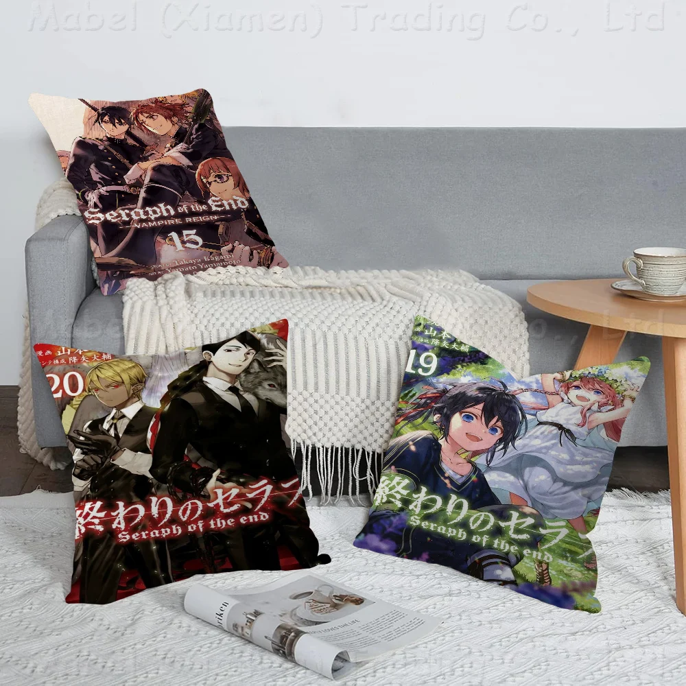 Anime Seraph Of The End Pillowcase Toon Gift Cushion Cover Bedroom Home Sofa Chair Seat Decor Pillow Case