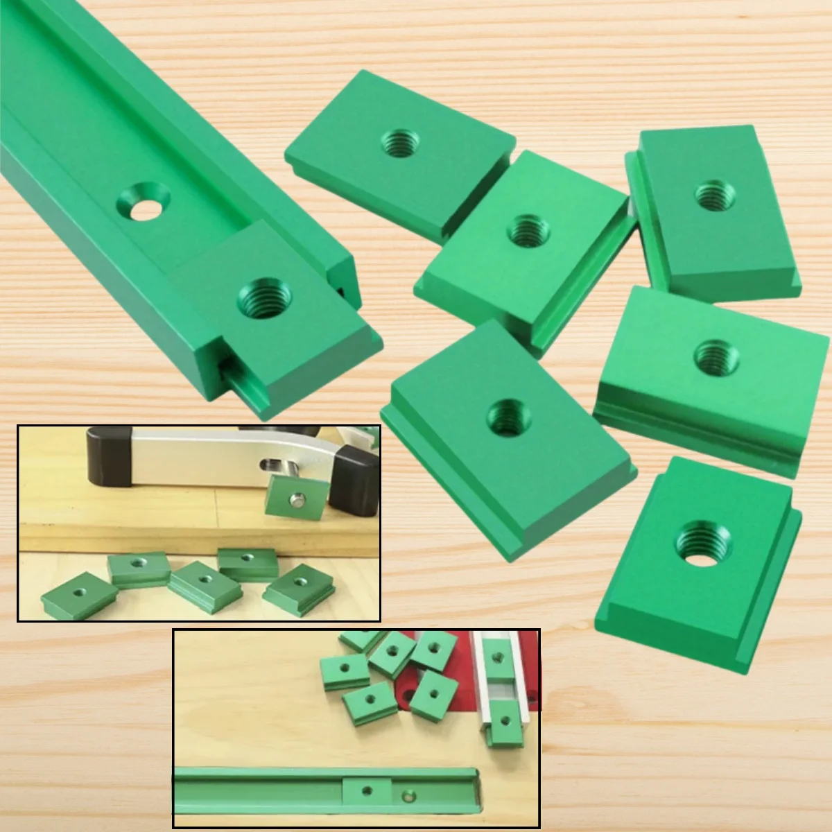 10pcs Track Nut M6/M8 T-Slider, T-Slot Miter Track Jig Sliding Nut Aluminum Alloy T Slot Nut Woodworking Jig Screw Slot Fastener