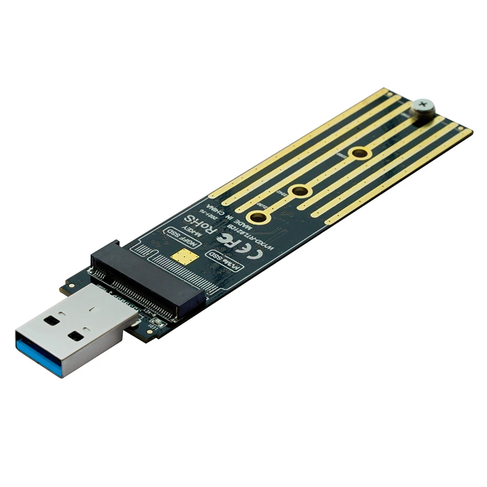 Lettore per disco rigido con chiave M basata su PCIe 10Gbps Doppio protocollo NVMe SATA M2 SSD Supporto scheda UASP TRIM per SSD M.2 2230 2242 2260 2280