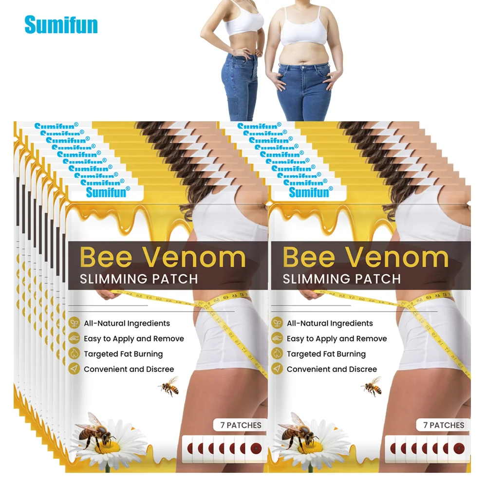 7/21/35/70/105Pcs Sumifun Bee Venom Slimming Patch Belly Thigh Arm Leg Cellulite Removal Plaster Lose Weight Fat Burning Sticker