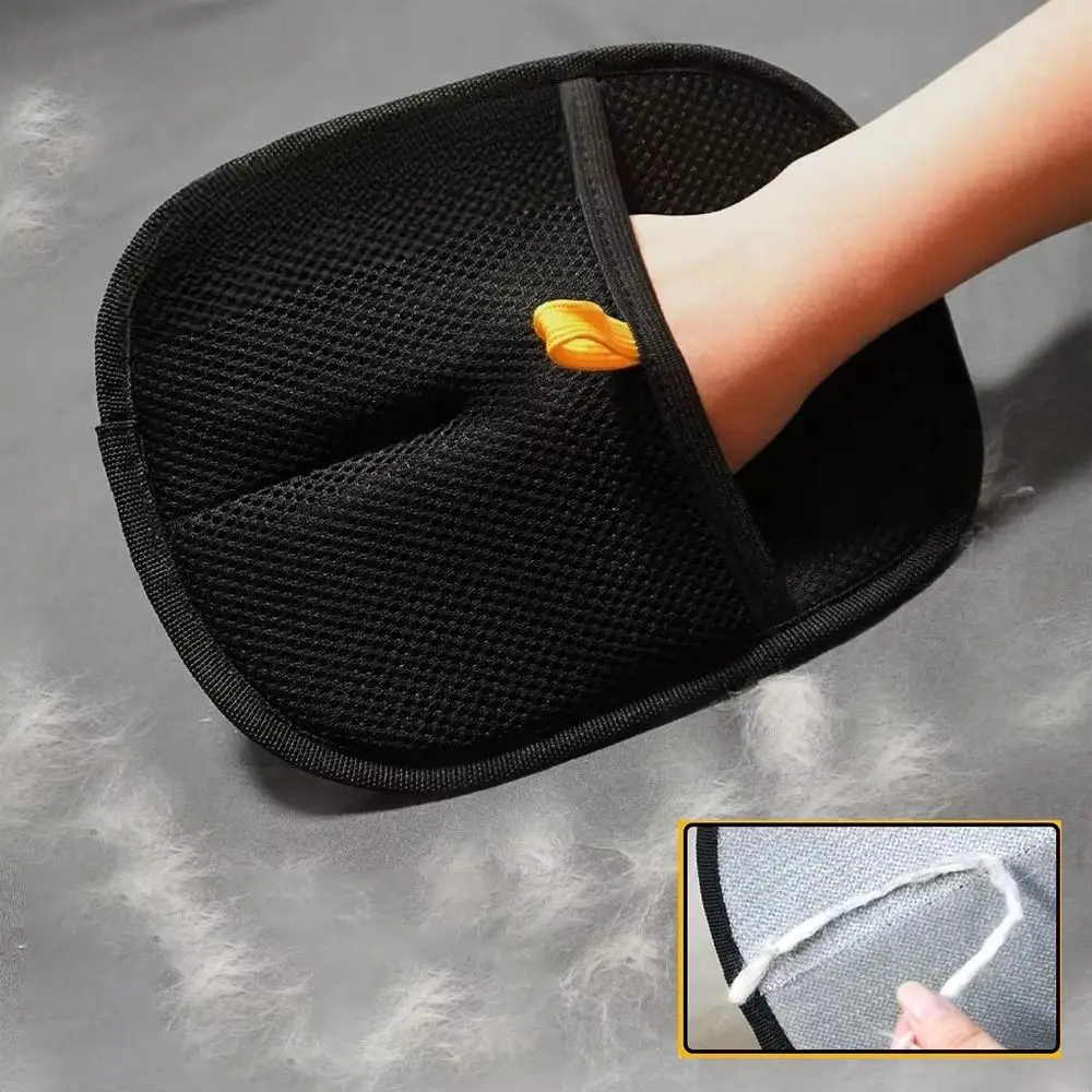 Two-way Pet Static Hair Removal Gloves Reusable Washable Static Dust Brush Multifunctional Mesh Cloth Clothes Hair Remover Home