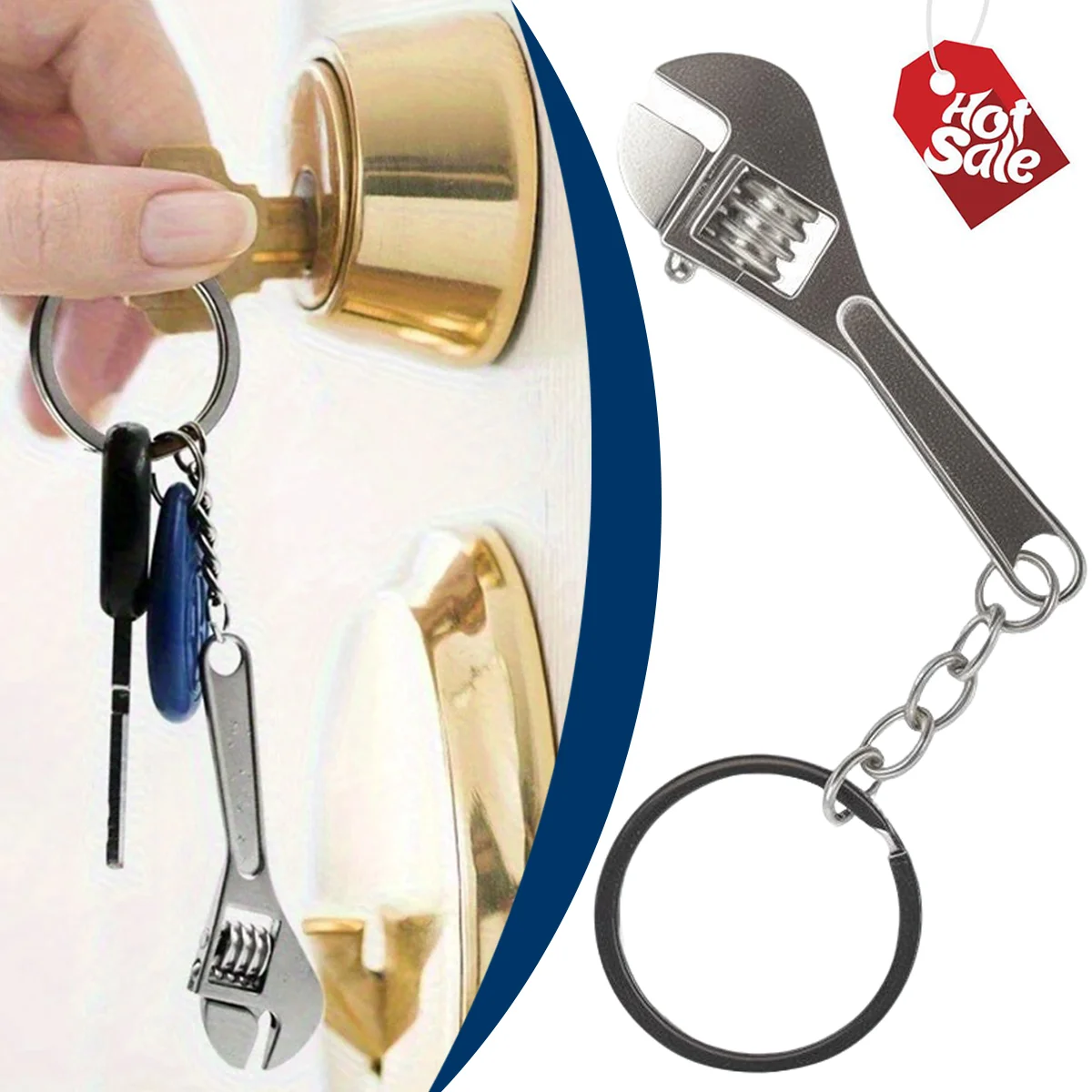 Personalidade metal chaveiro carro chave única chaveiro prático anti-perdido chaveiro masculino feminino acessórios criativos gadget presente