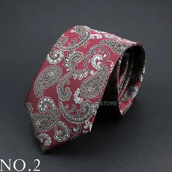 Neue Design Hochzeit Männer Krawatte Grau Braun Grün Paisley Blume Krawatten Männer Business Dropshipping Bräutigam Kragen Zubehör Geschenk – Detail 2