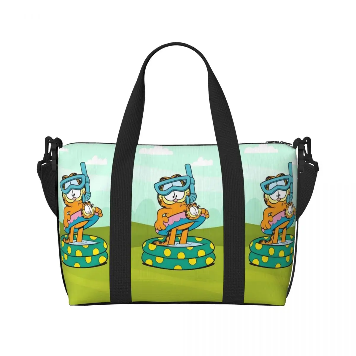 

Custom Large G-Garfielded Tote Bag Women Cute Cat Shopping Shoulder Gym Beach Travel Bag