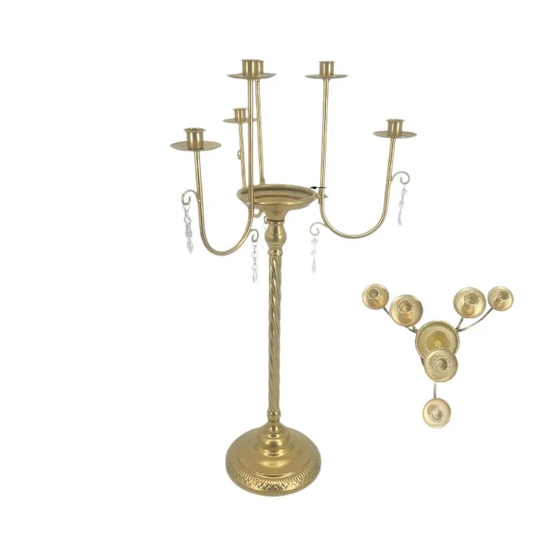 #%hCross-border European light luxury candle holder Festive wedding atmosphere Table decoration Multi-headed