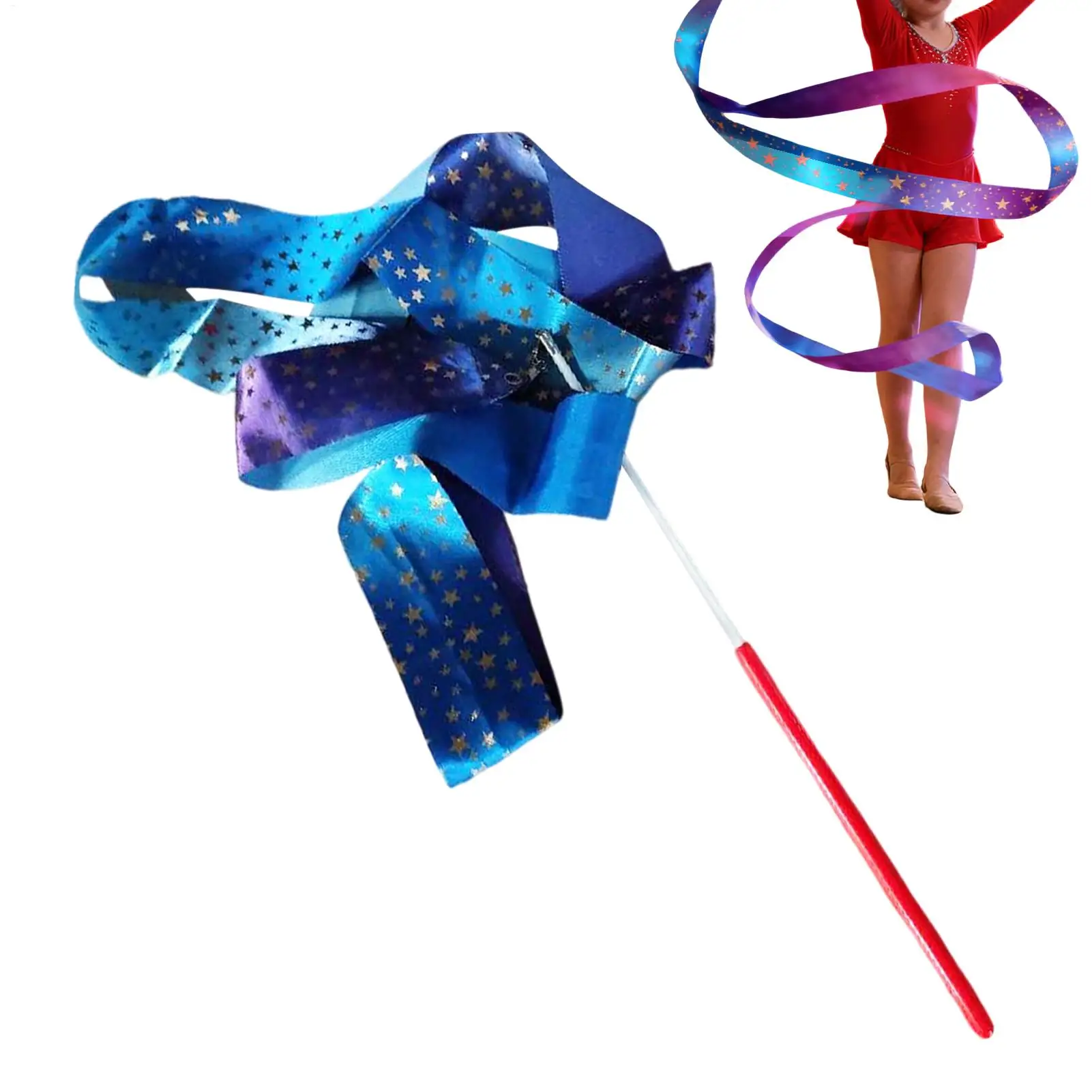 Ribbon Dancing Wands Long Twirling Sparkly Gradient Streamers Gymnastics Rhythmic Play Props for Parties Classrooms Talent Shows