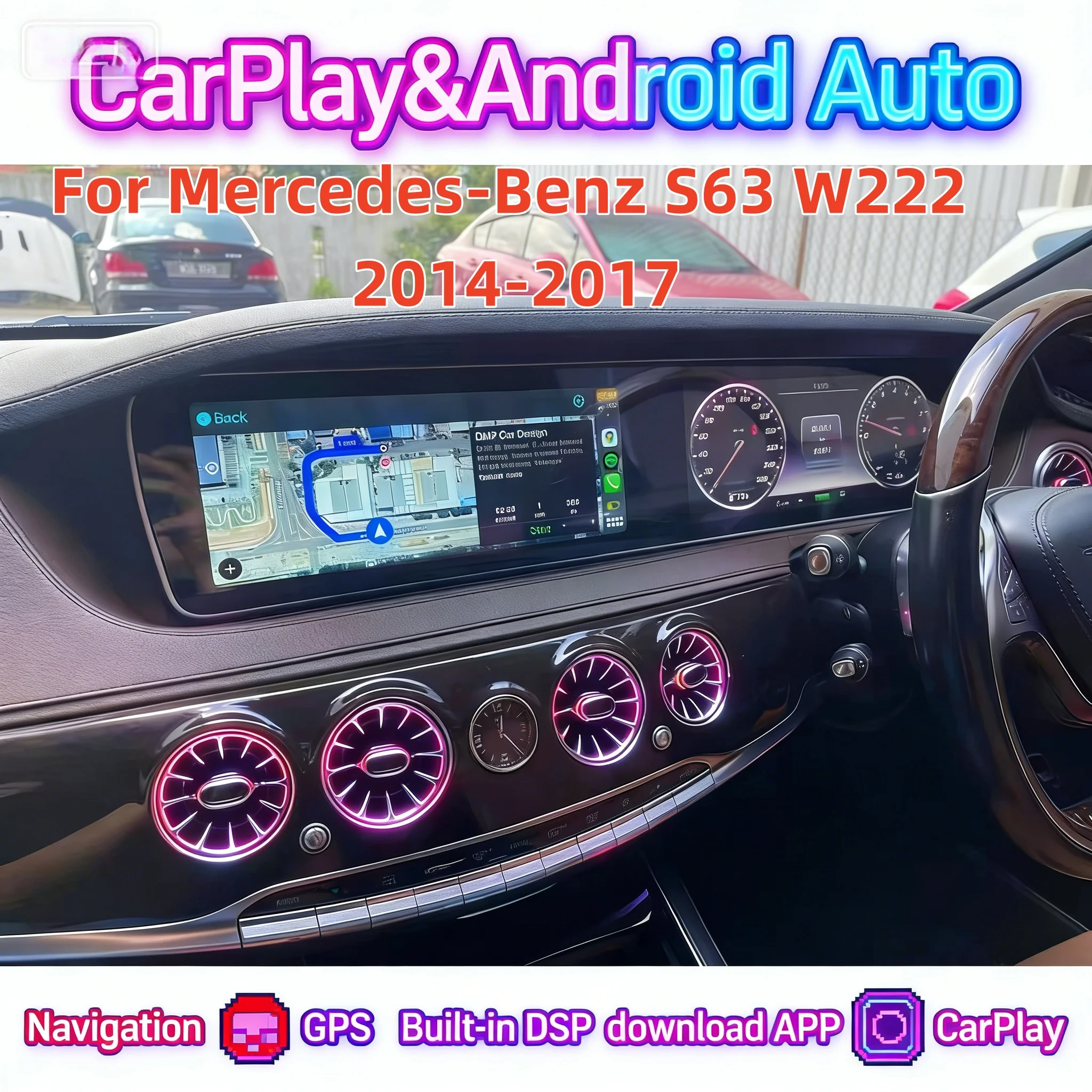 

LHD RHD Multimedia Android Player For Mercedes-Benz S63 W222 2014-2017 Radio CarPlay Navigation Head unit Navigation