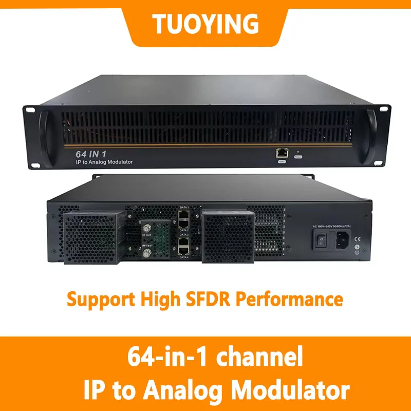 Ip To Analog Converter Cable Front End Equipment 64-in-1 Analog Modulator Ip To Pal/ntsc Modulatorudp/rtp, Unicast And Multicast