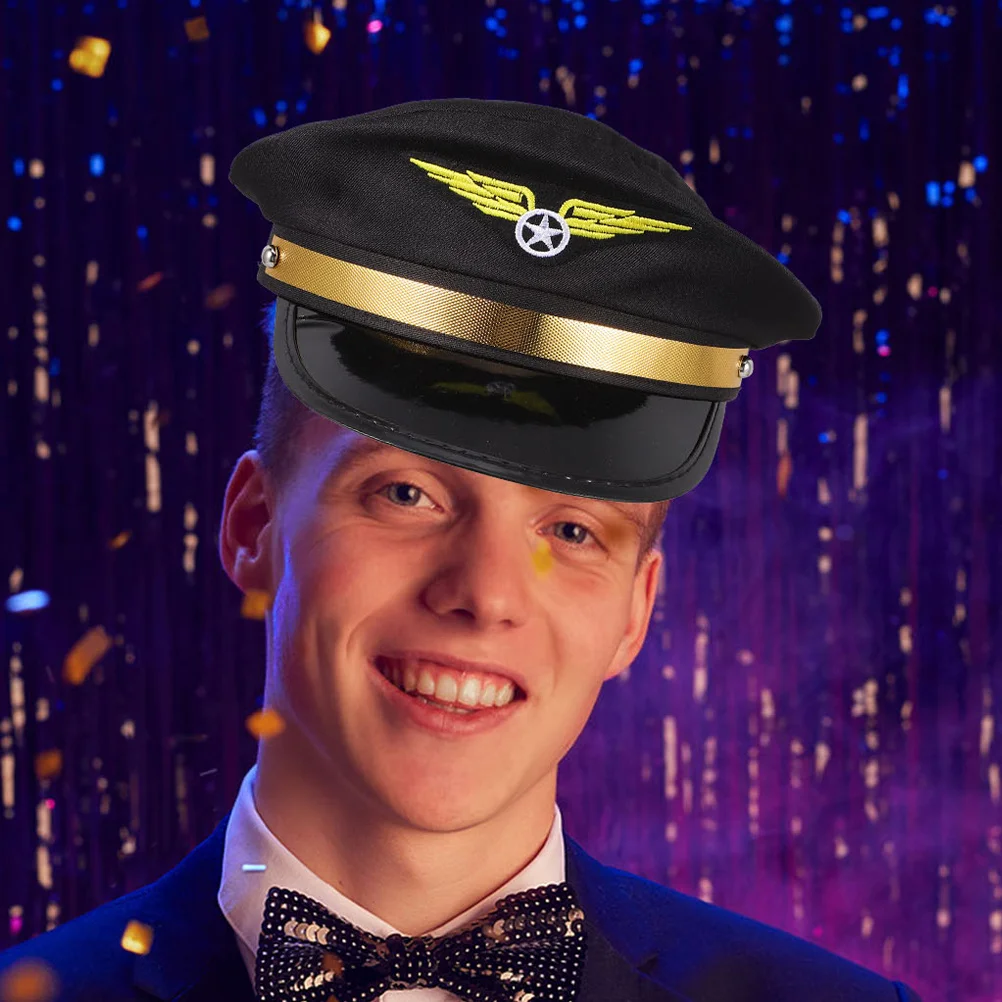 2 szt. Kapelusz marynarski z regulacją dla dorosłych, kapelusz kapitana jachtu, kostium, akcesorium na imprezę na łodzi dla mężczyzn i kobiet, biały czarny