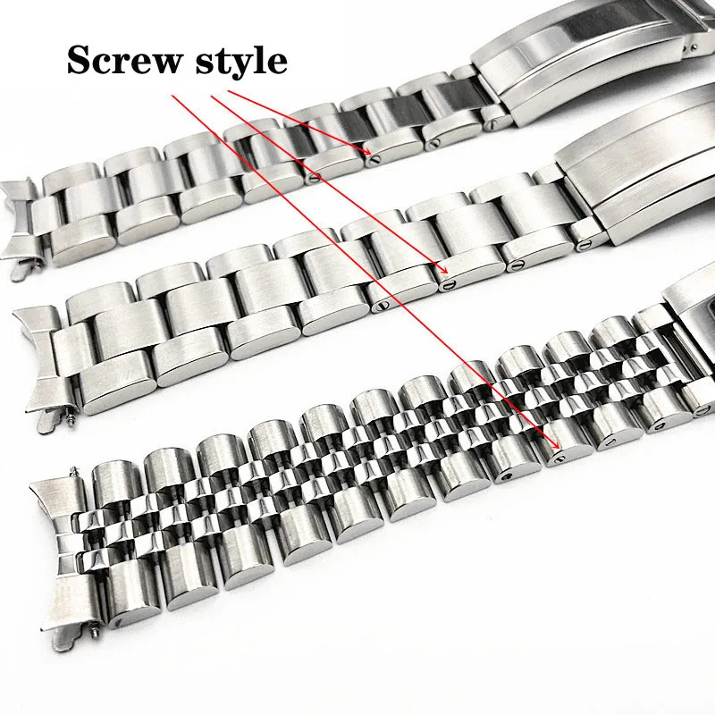 أشرطة ساعات يد 316L الفولاذ المقاوم للصدأ الفضة المحار نمط سوار 19 مللي متر حزام ل سيكو 5 (SNXS73 75 77 79 80 81 SNFF05 SNXG47) J1/K1