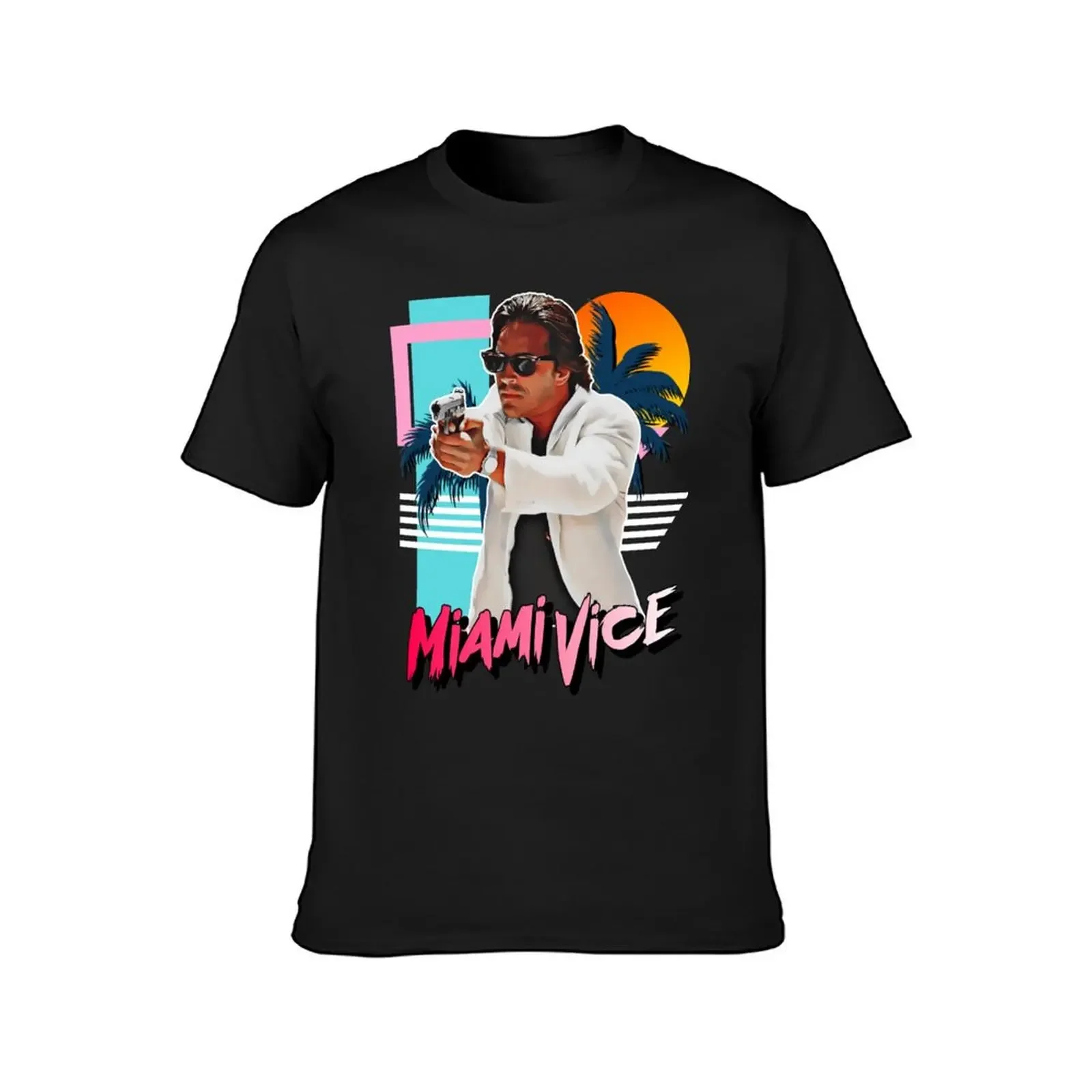 Retro Miami Vice 80s Sonny Crockett Tribute T-Shirt summer tops Short sleeve tee t shirts for men graphic