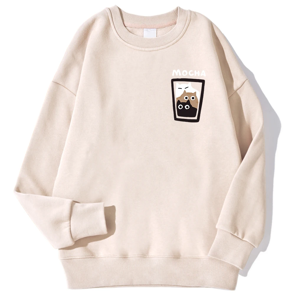 Three Cats In A Coffee Cup Men Hoodies Harajuku Crewneck Hoodie Fashion Oversize Hoody Autumn Comfortable Tracksuit
