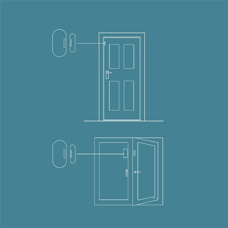 AD41-Tuya aimant de porte intelligent Zigbee + capteur de lumière fenêtre porte ouverte rappel de lumière capteur d'éclairage