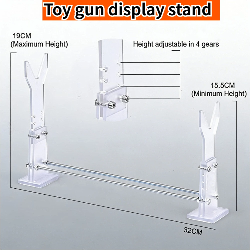 

1/2 шт. Прозрачная регулируемая акриловая подставка для пистолета, для коллекционных, антикварных, любых пистолетов или пистолетов-револьверов