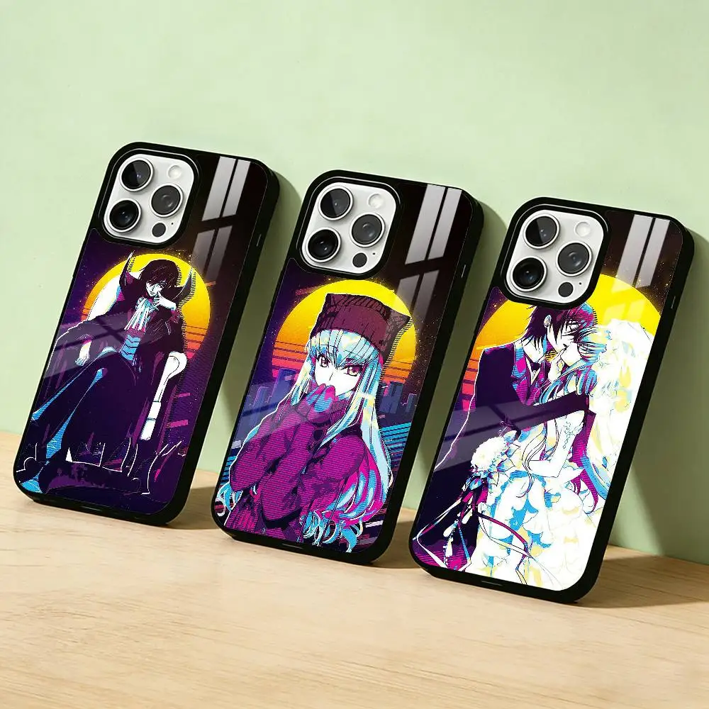 

AAA luxury comic Code Geass Phone Case For iPhone 17,16,15,14,13,12,11,Pro Max,Plus Candy Silver Cover