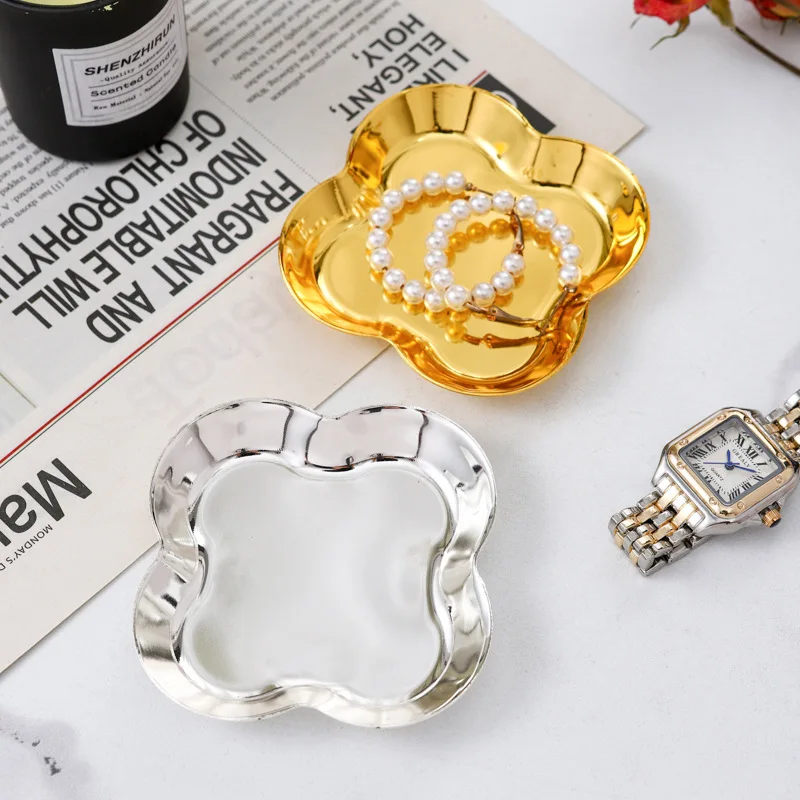 Flower Shaped Jewelry Display Tray Jewelry Holder Organizer Storage Tray Earrings Necklace Storage Tray Stand For Jewelry